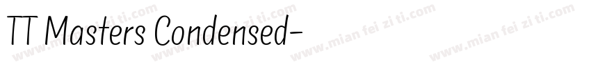 TT Masters Condensed字体转换